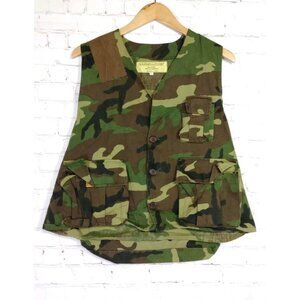 Safari Club Hunting Vest Mens L Camouflage Outdoor Utility Pocket 90s Vintage